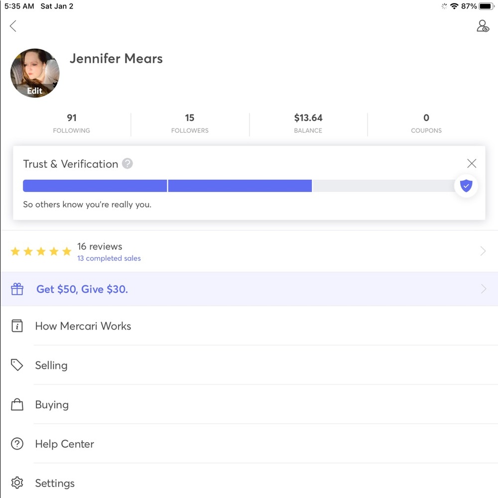 You can also find me on Mercari
